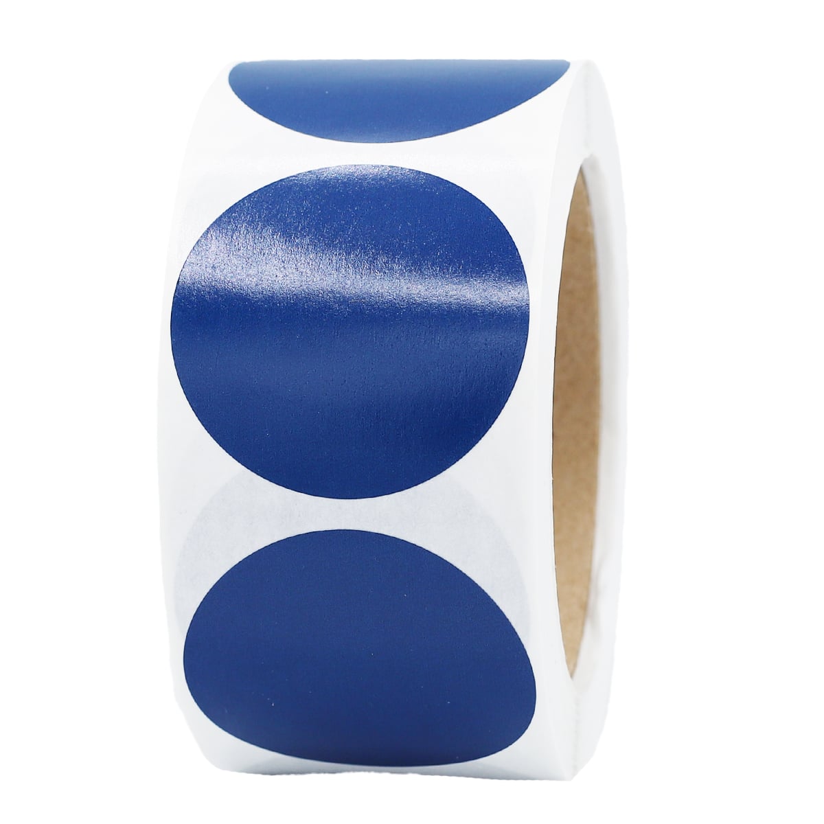 Navy Blue Stickers 2" Round QTY 500