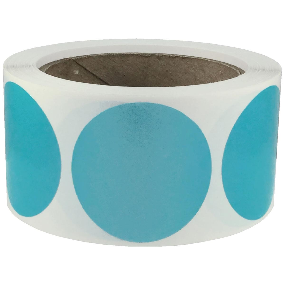 Teal Color Stickers 2" Round QTY 500