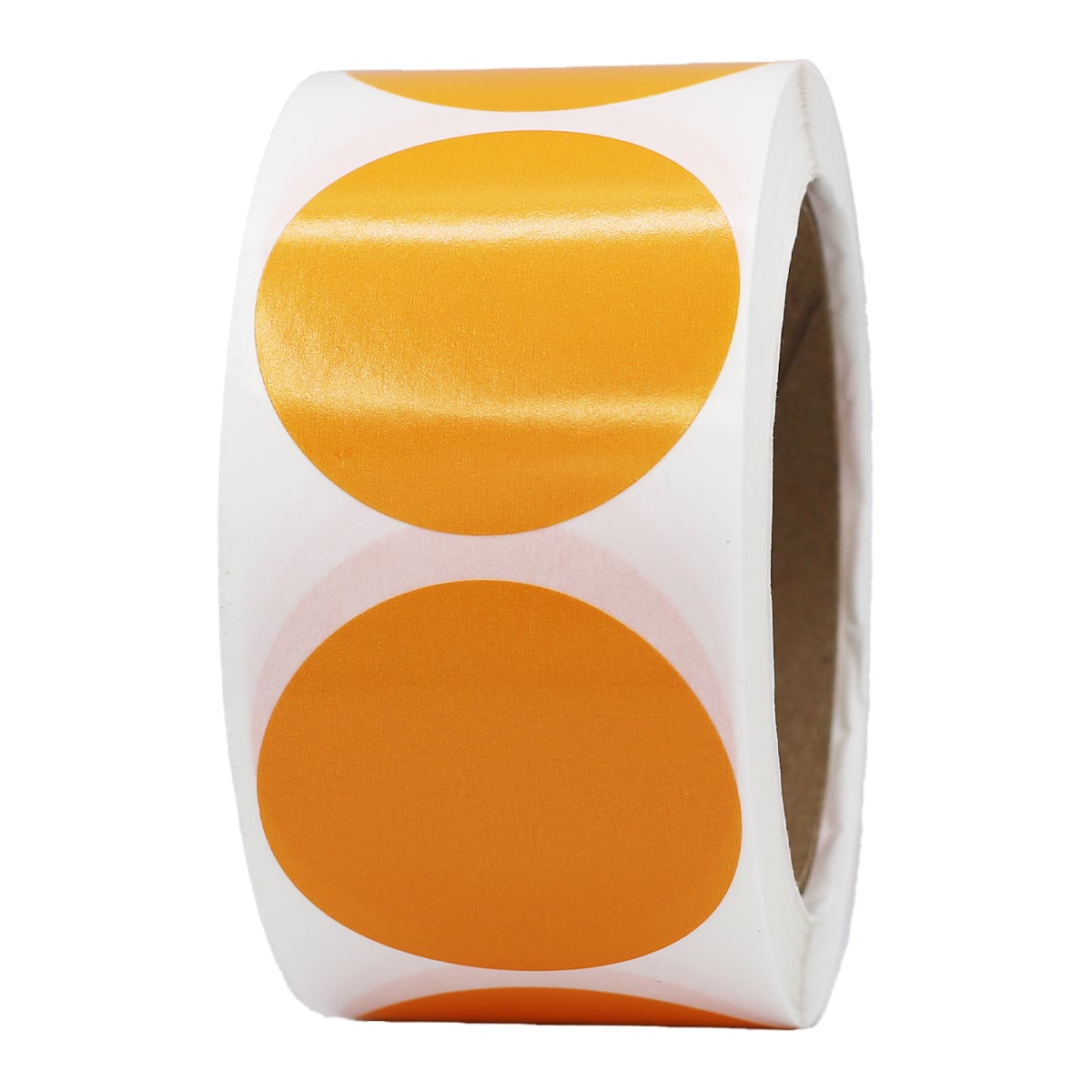 Peach Color Stickers 2" Round QTY 500