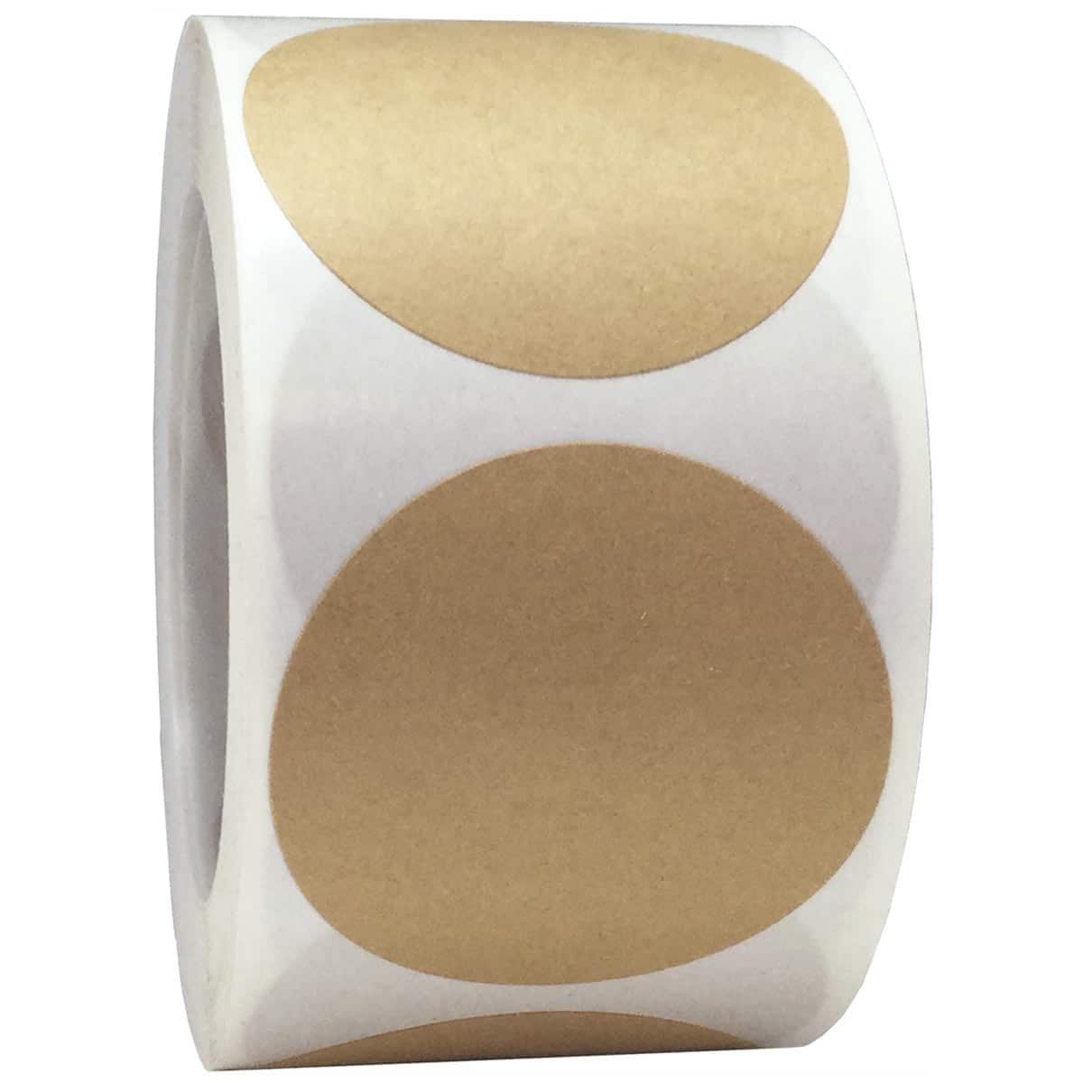 Kraft Paper Stickers 2.5" Round QTY 500