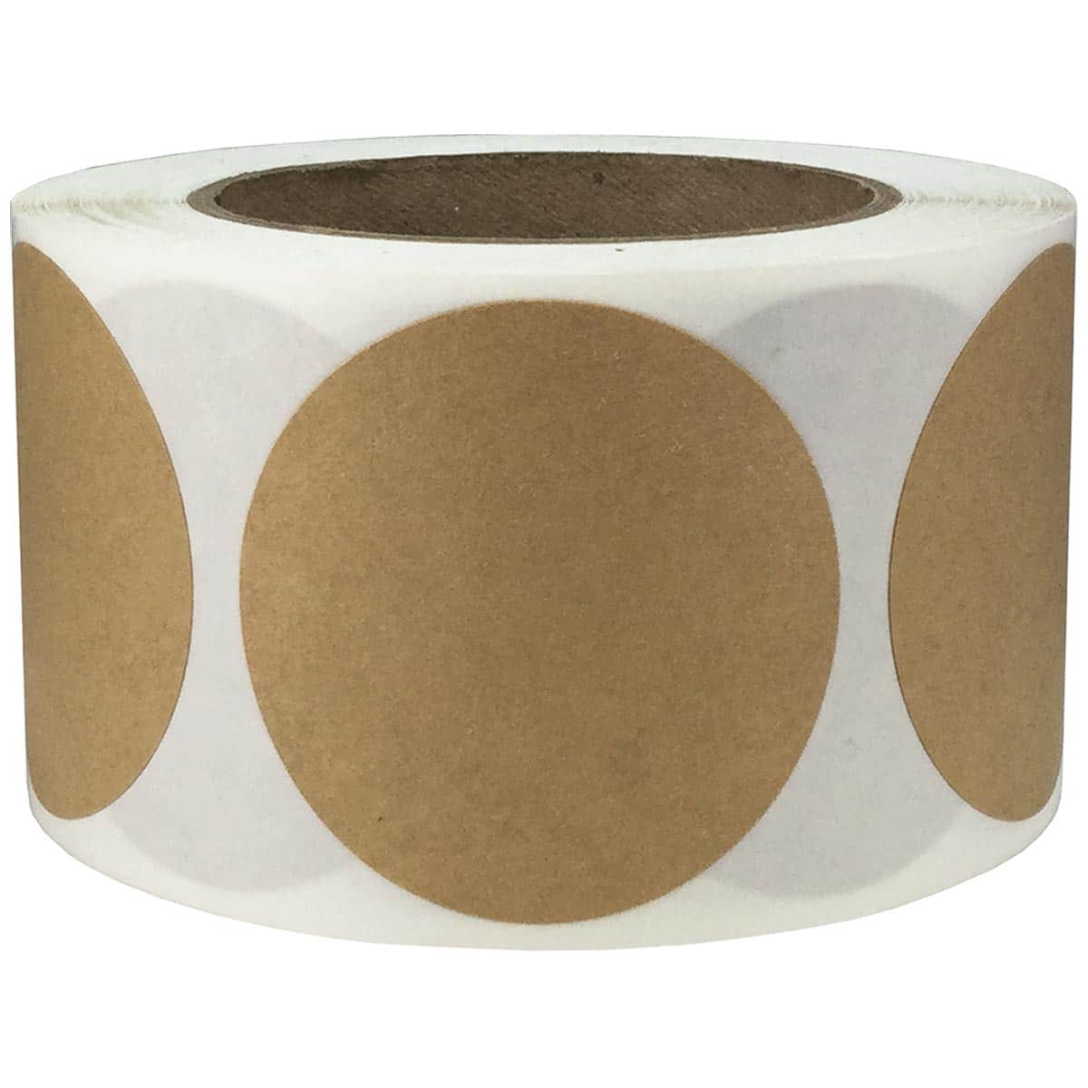 Kraft Paper Stickers 2.5" Round QTY 500