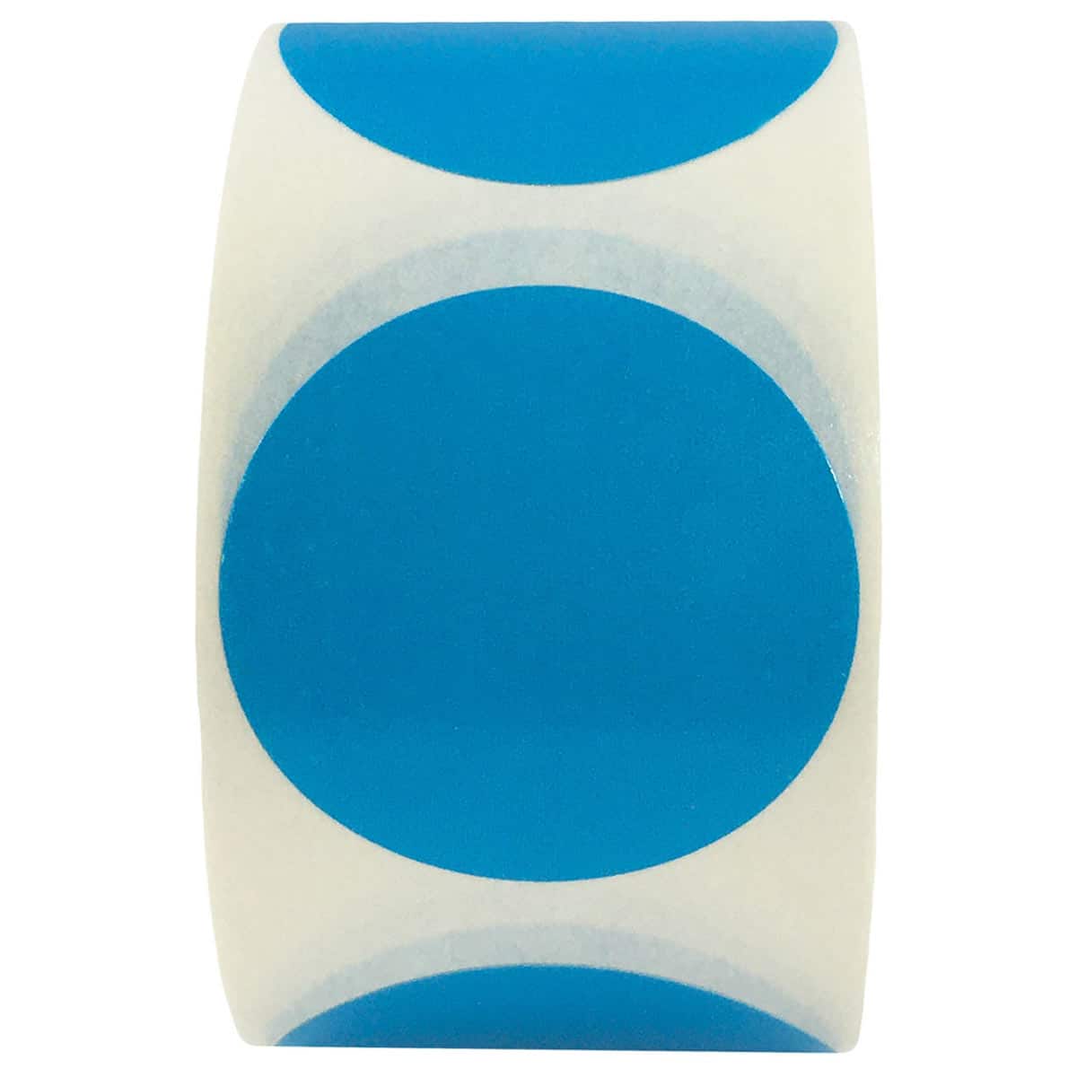 Light Blue Labels 1.25" Round QTY 500
