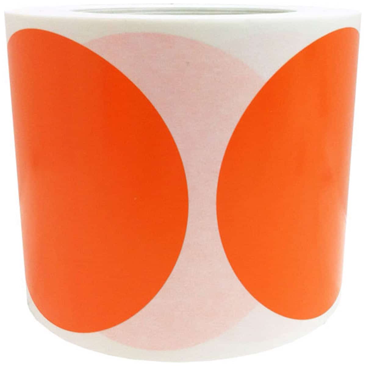 Orange Stickers 4" Round QTY 500 Orange Stickers 4" Round QTY 500