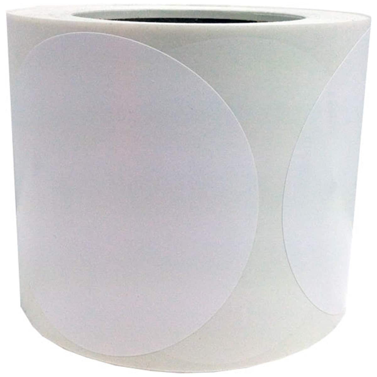 White Stickers 4" Round QTY 500 White Stickers 4" Round QTY 500