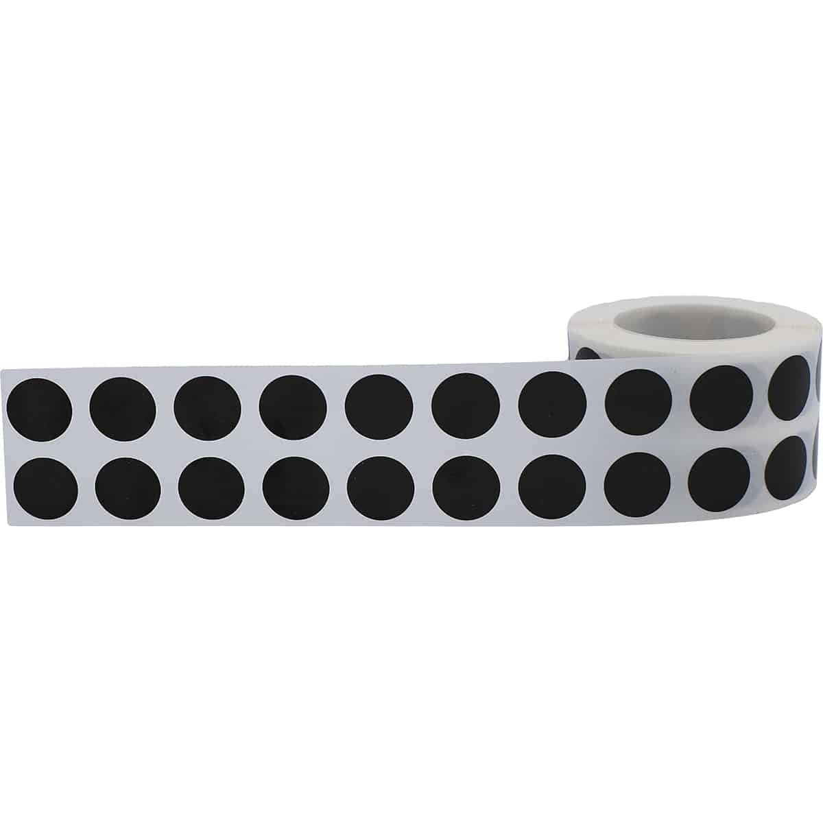 Small Black Dot Stickers 1/2" Round QTY 1,000