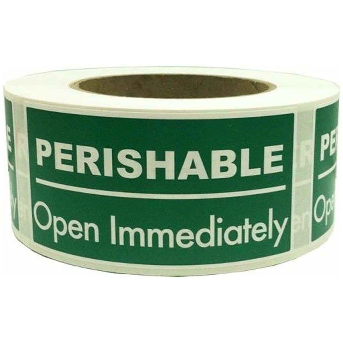 PERISHABLE Open Immediately Labels 2 x 4" Quantity 500 PERISHABLE Open Immediately Labels 2 x 4" Quantity 500