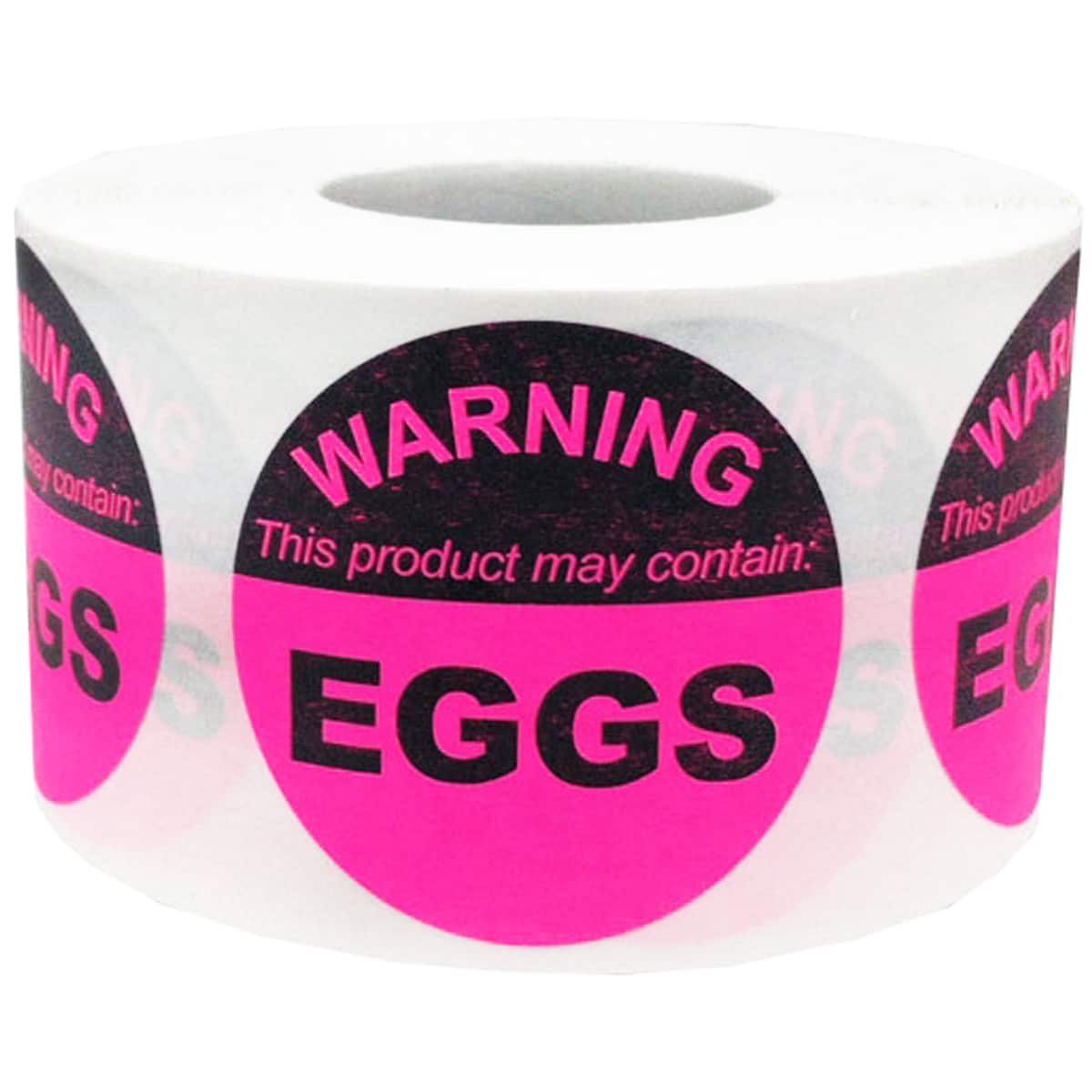 May Contain Eggs Diet Warning Labels QTY 500 May Contain Eggs Diet Warning Labels QTY 500