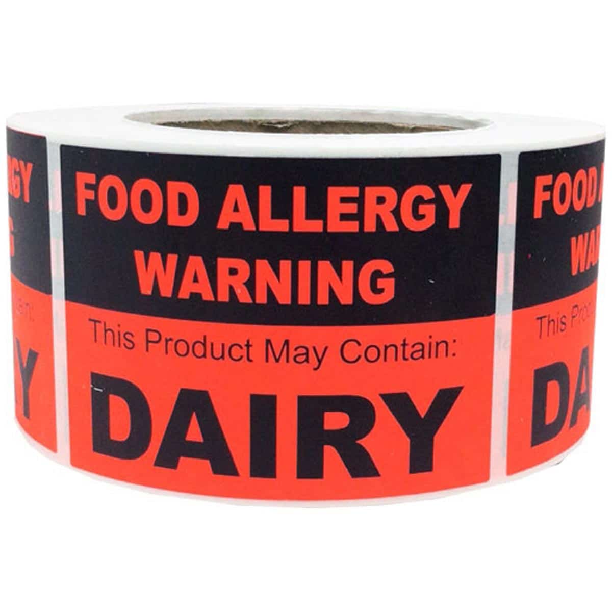 May Contain Dairy Food Allergy Warning Labels | 2.5" x 3.5" Rectangle Quantity 500 May Contain Dairy Food Allergy Warning Labels | 2.5" x 3.5" Rectangle Quantity 500