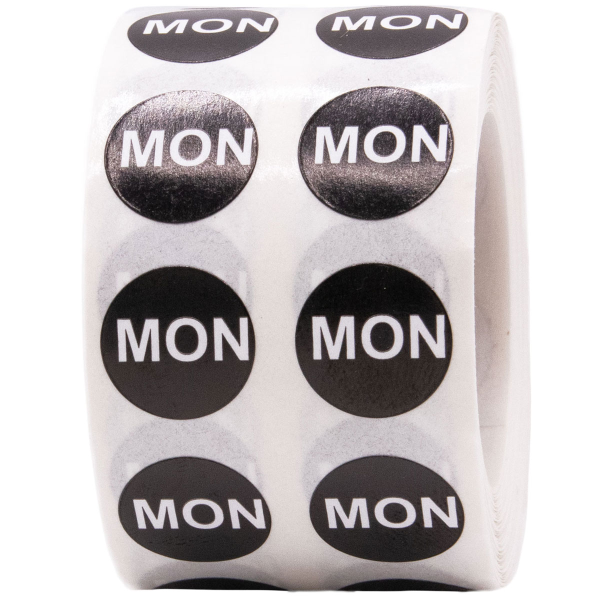 Small Monday Colored Day Stickers 1/2" Round Quantity 1,000 Small Monday Colored Day Stickers 1/2" Round Quantity 1,000