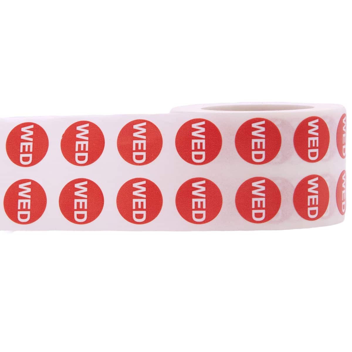Small Wednesday Colored Day Stickers 1/2" Round Quantity 1,000 Small Wednesday Colored Day Stickers 1/2" Round Quantity 1,000