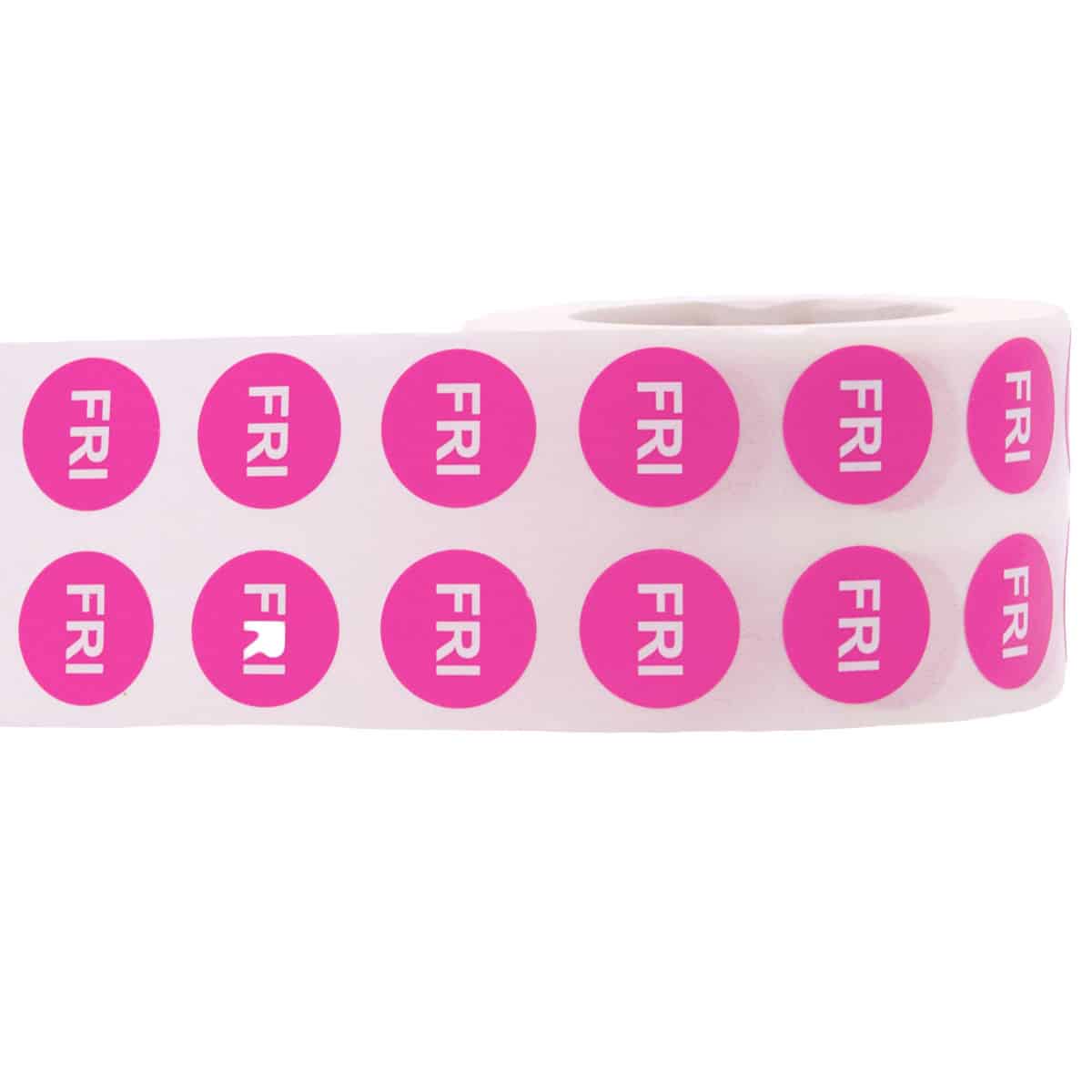 Small Friday Colored Day Stickers 1/2" Round Quantity 1,000 Small Friday Colored Day Stickers 1/2" Round Quantity 1,000