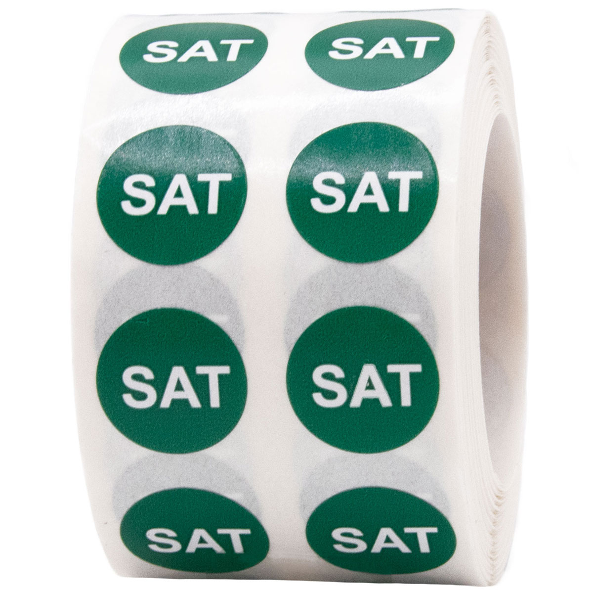 Small Saturday Colored Day Stickers 1/2" Round Quantity 1,000 Small Saturday Colored Day Stickers 1/2" Round Quantity 1,000