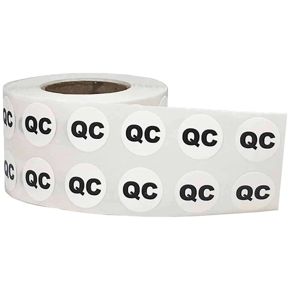 QC Labels Small 1/2" Round Quantity 1,000