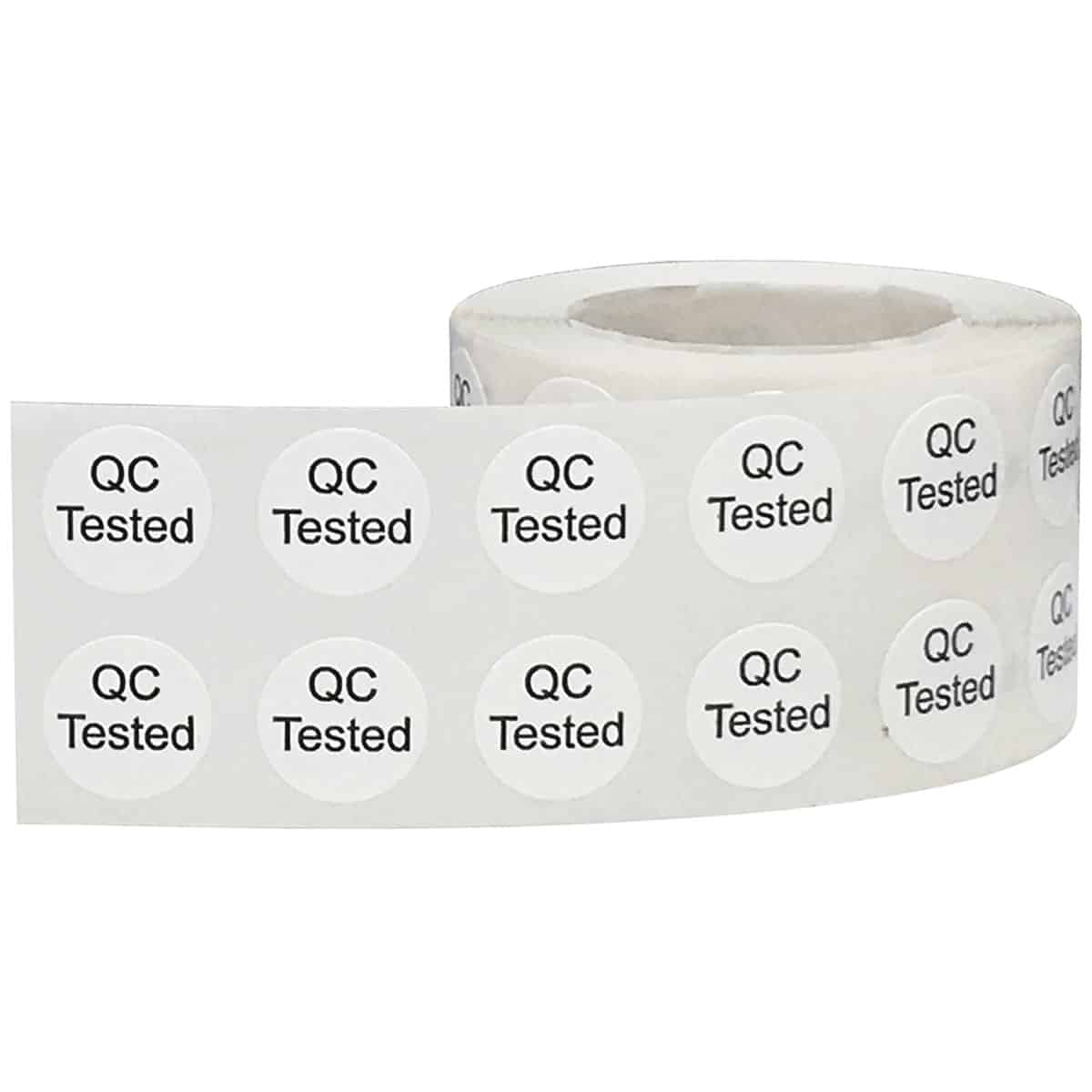 QC Tested Labels Small 1/2" Round Quantity 1,000 QC Tested Labels Small 1/2" Round Quantity 1,000