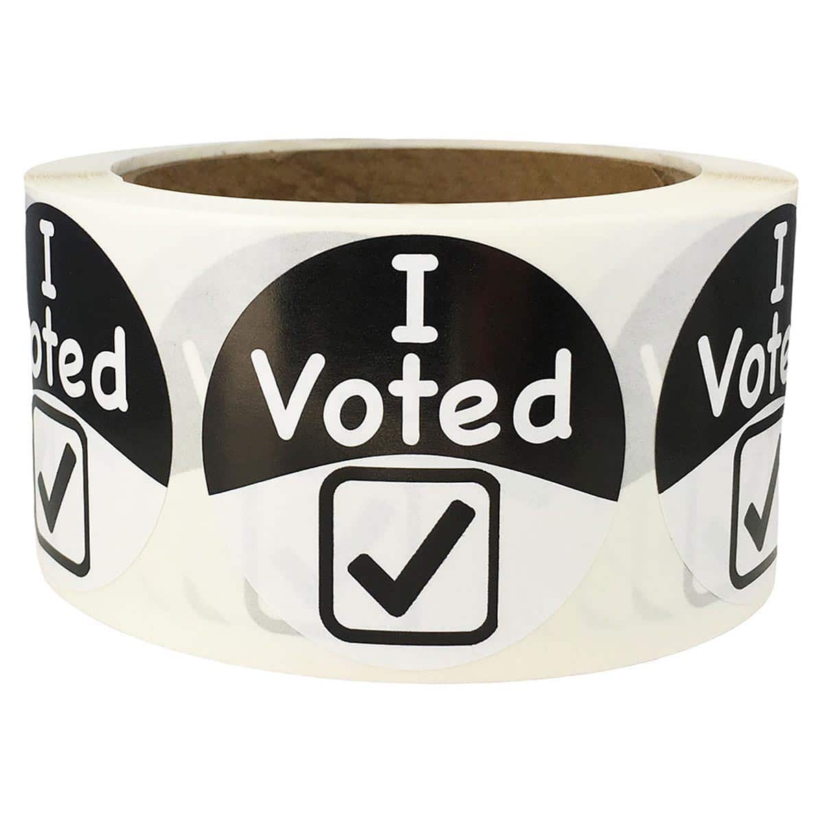 I Voted Stickers with Checkmark Semi-Gloss 2" Quantity 500 I Voted Stickers with Checkmark Semi-Gloss 2" Quantity 500