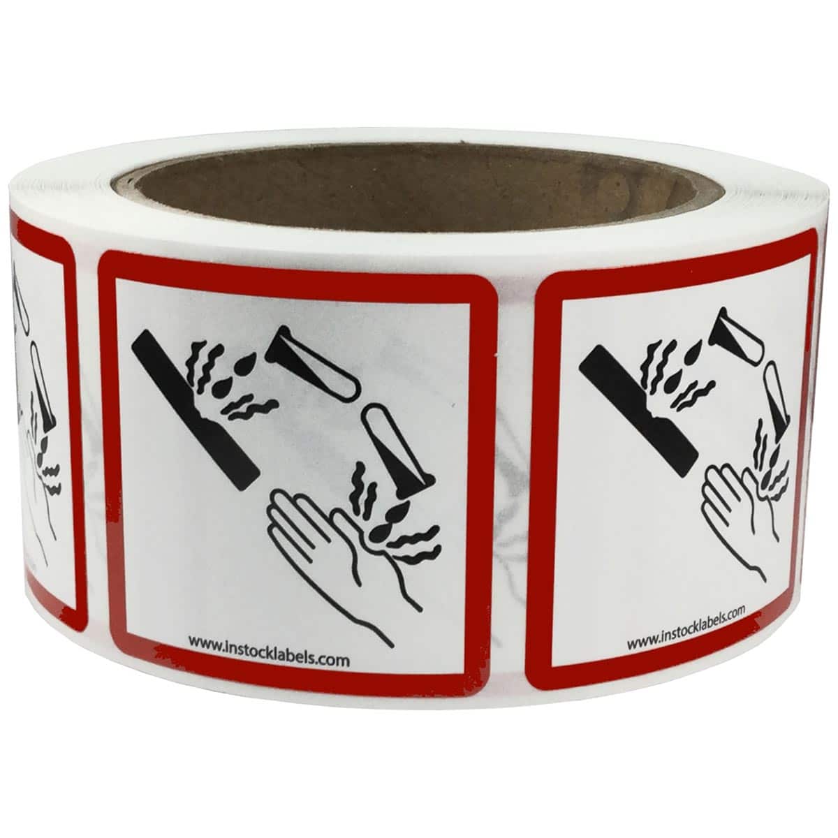 Corrosion Pictogram International GHS Warning Labels QTY 500 Corrosion Pictogram International GHS Warning Labels QTY 500