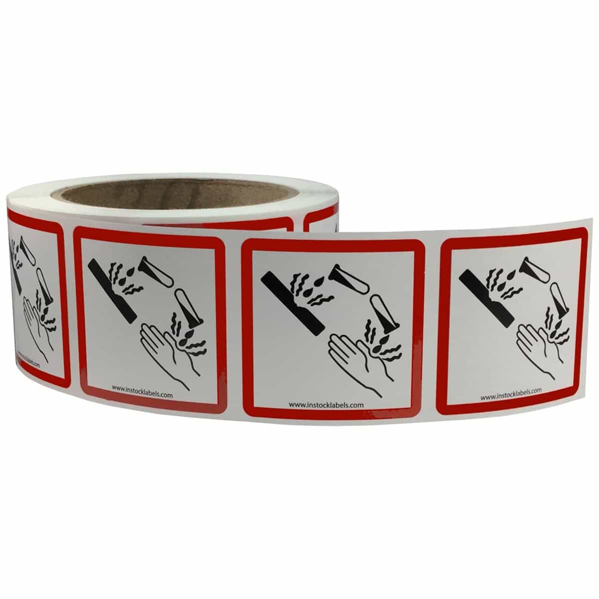 Corrosion Pictogram International GHS Warning Labels QTY 500 Corrosion Pictogram International GHS Warning Labels QTY 500