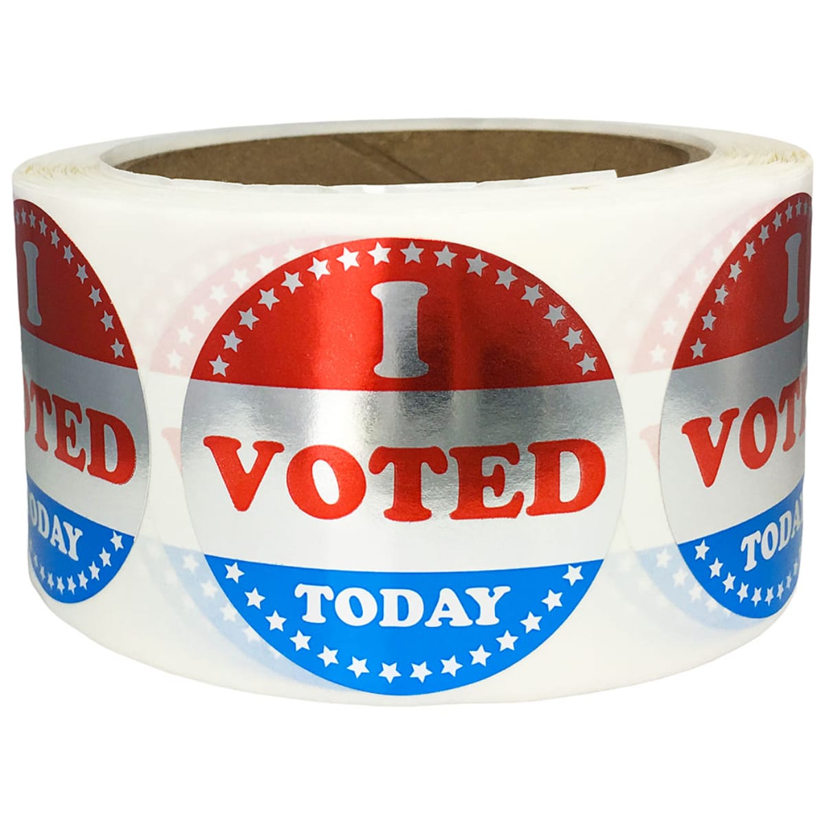 I Voted Today Stickers Plastic 2" Quantity 500
