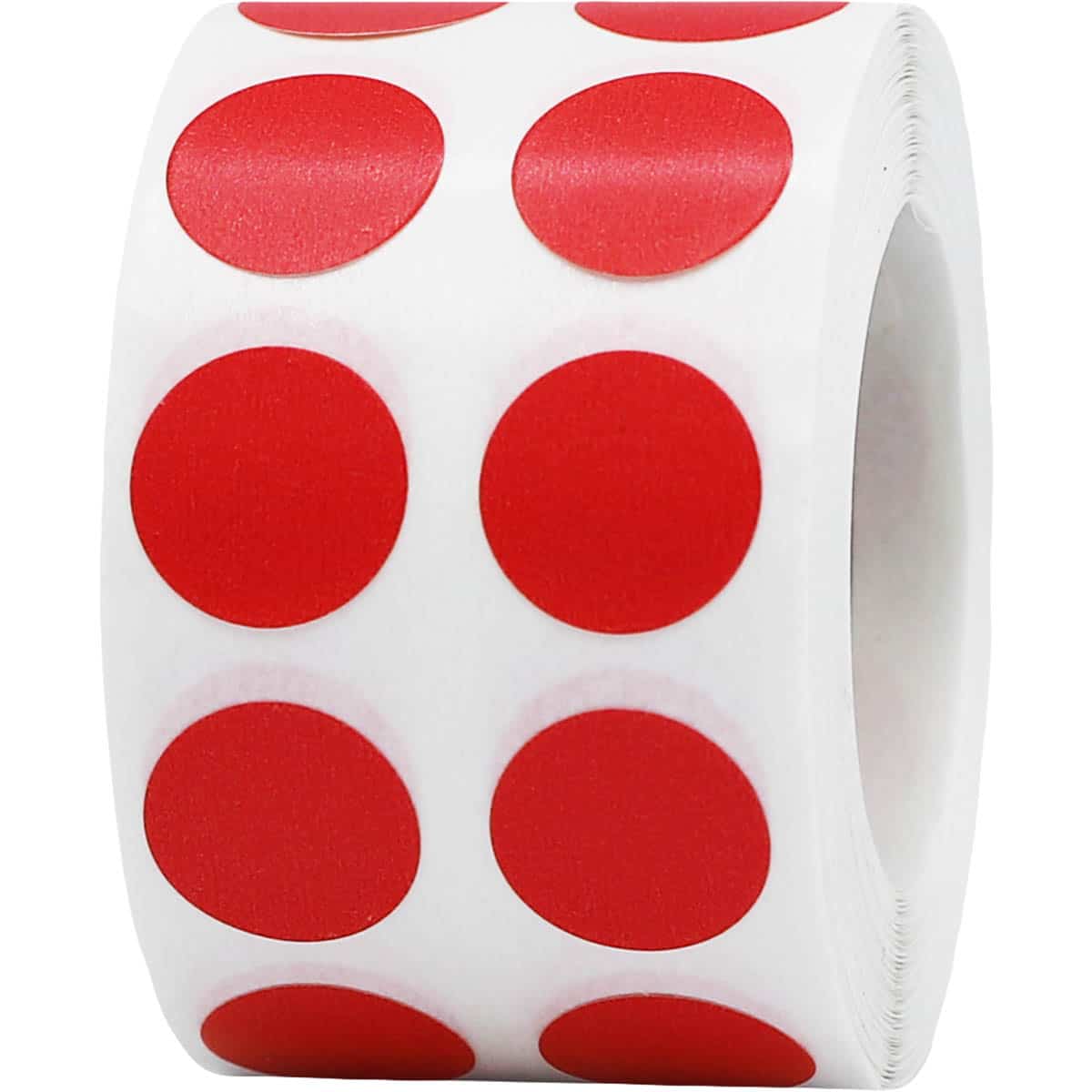 Red Removable Dot Stickers 1/2" Round QTY 1,000
