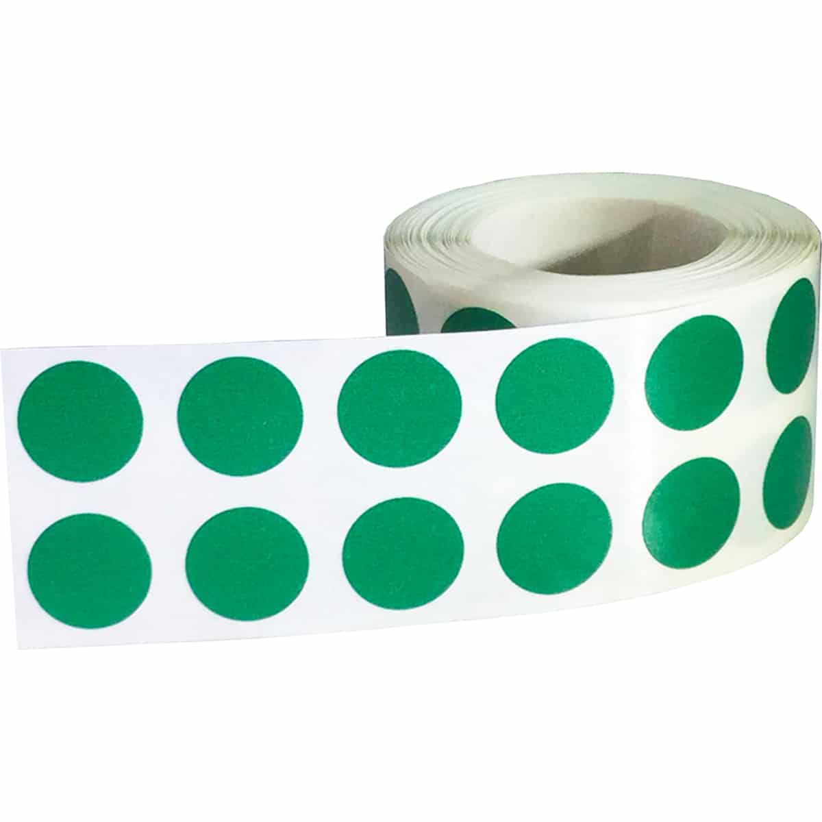 Green Removable Dot Stickers 1/2" Round QTY 1,000