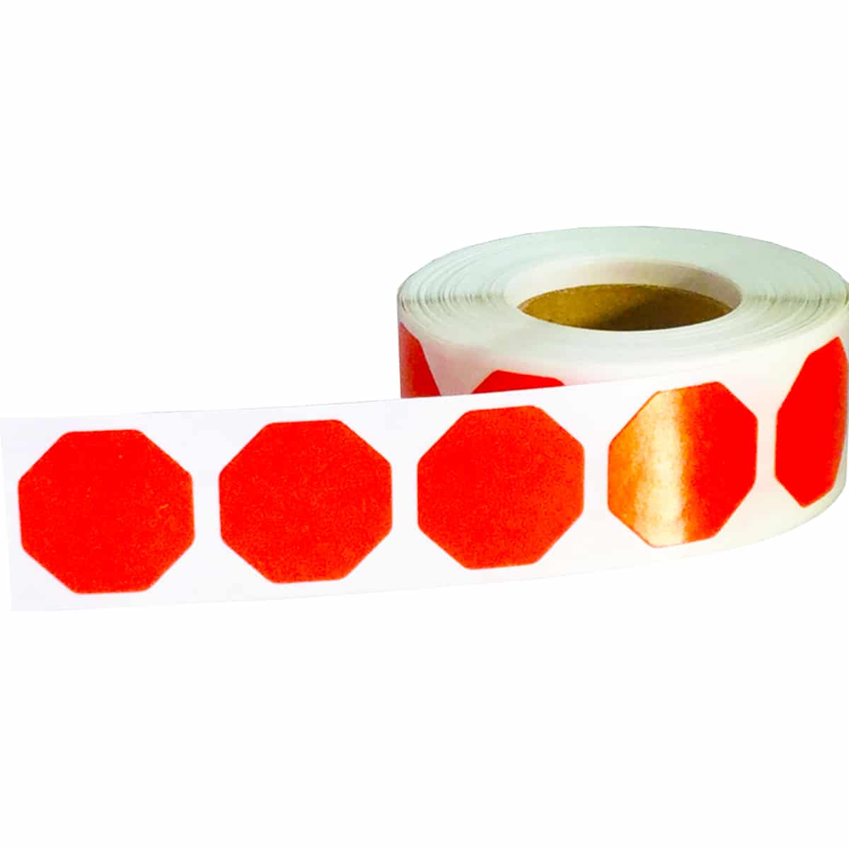 Red Stickers Removable 3/4" Octagon QTY 1,000 Red Stickers Removable 3/4" Octagon QTY 1,000