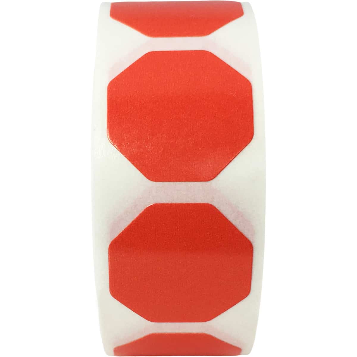 Red Stickers Removable 3/4" Octagon QTY 1,000 Red Stickers Removable 3/4" Octagon QTY 1,000