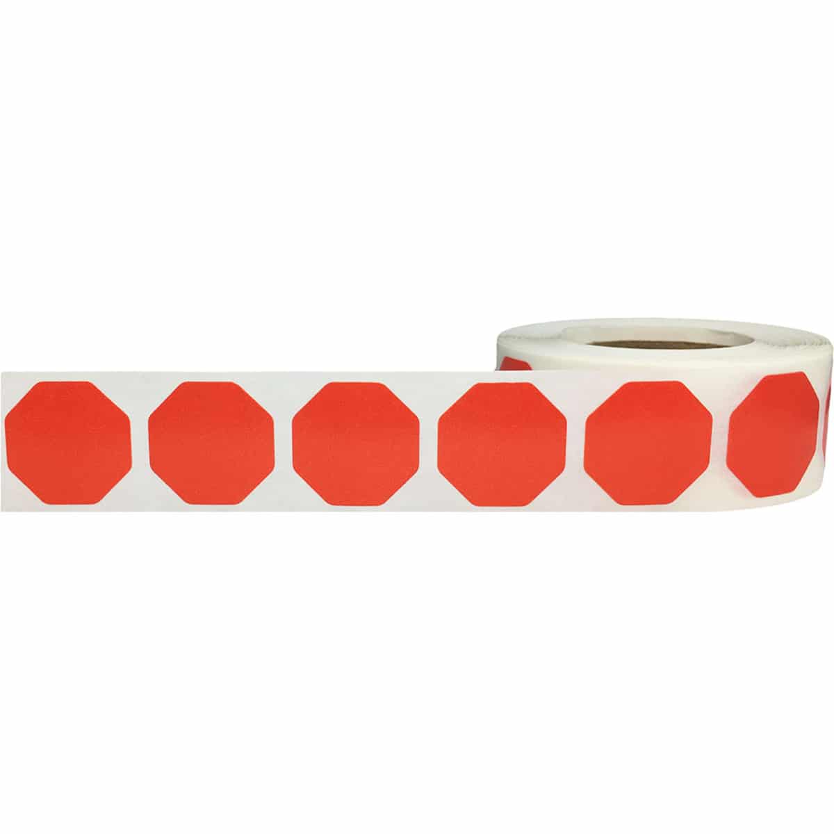 Red Stickers Removable 3/4" Octagon QTY 1,000 Red Stickers Removable 3/4" Octagon QTY 1,000