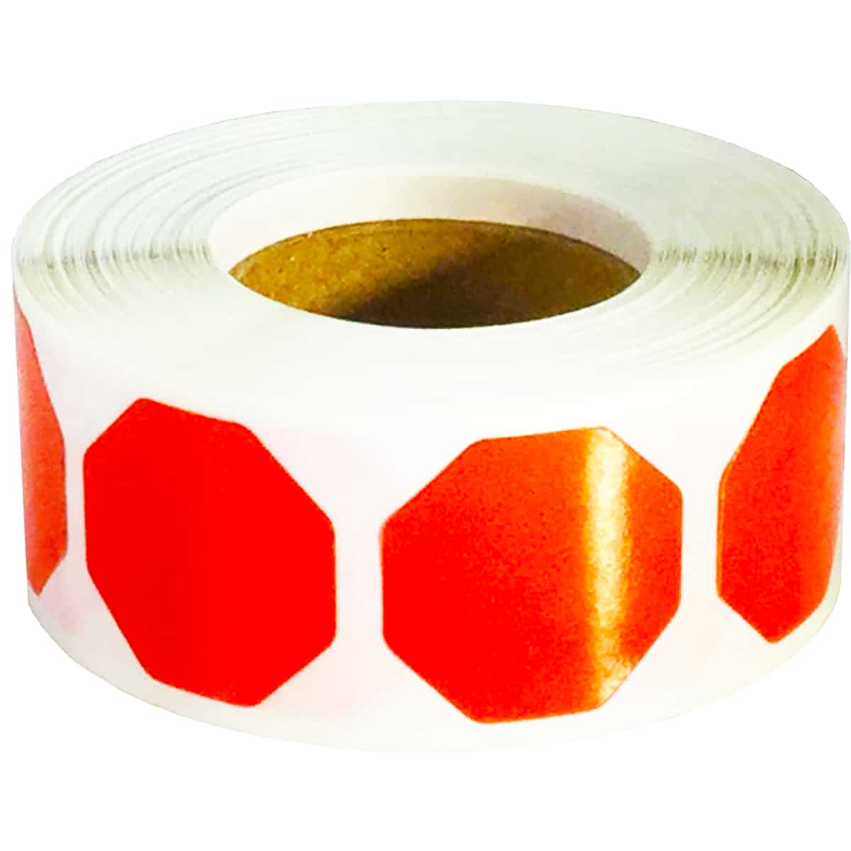 Red Stickers Removable 3/4" Octagon QTY 1,000 Red Stickers Removable 3/4" Octagon QTY 1,000