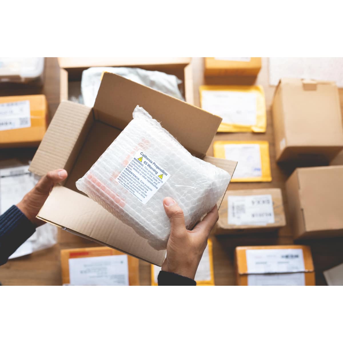 Generic California Prop 65 Labels in English and Spanish Quantity 500