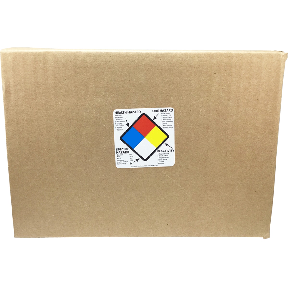 DOT Right To Know Specific Health Fire Reactivity Hazard Labels 2" Square QTY 500