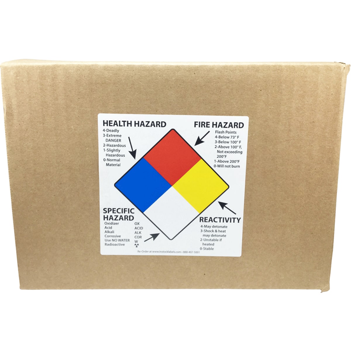 DOT Right to Know Specific Health Fire Reactivity Hazard Labels Quantity 500 DOT Right to Know Specific Health Fire Reactivity Hazard Labels Quantity 500