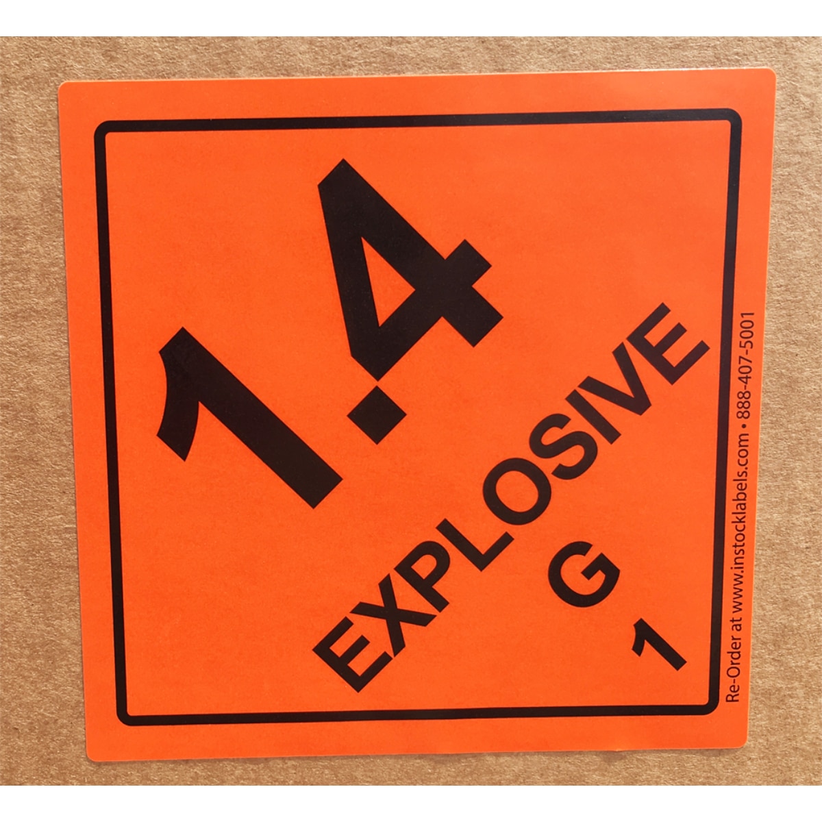 Hazmat DOT Labels Explosive Class 1.4 G Quantity 500