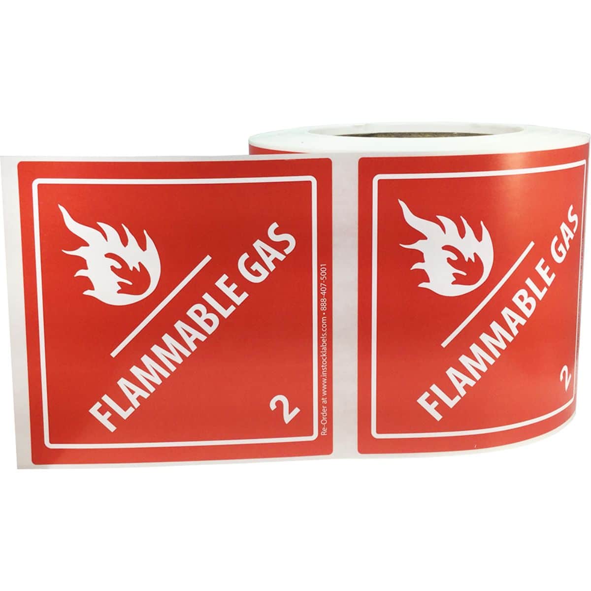 DOT Flammable Gas Labels Class 2 Quantity 500 DOT Flammable Gas Labels Class 2 Quantity 500