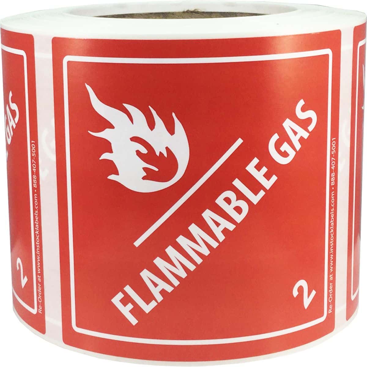 DOT Flammable Gas Labels Class 2 Quantity 500 DOT Flammable Gas Labels Class 2 Quantity 500