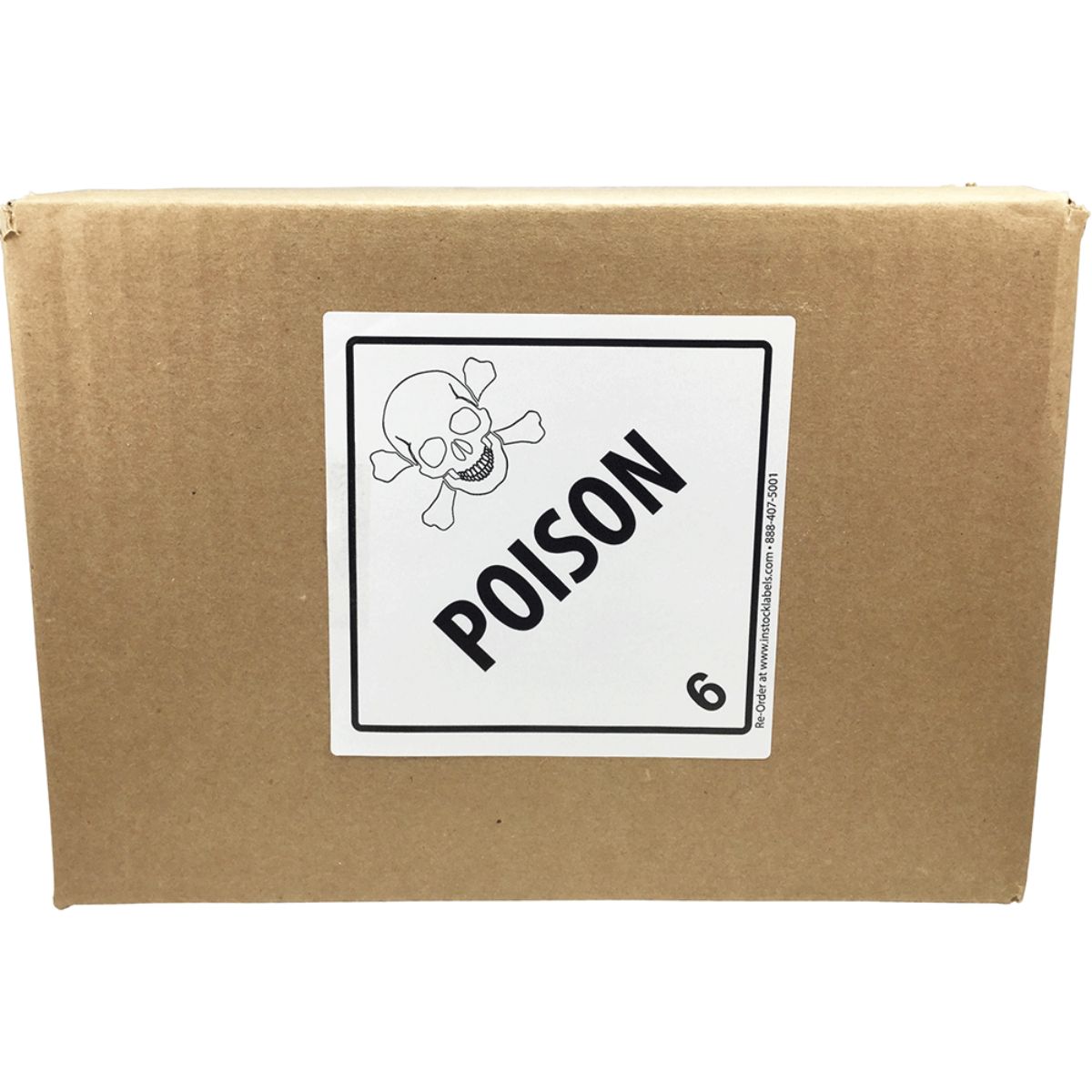 Poison Warning Labels Class 6 D.O.T. with Poison Logo Quantity 500