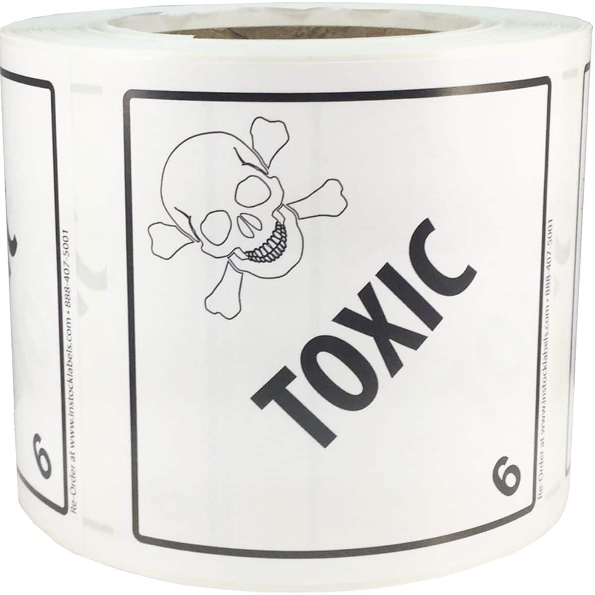 DOT Toxic Hazard Labels Class 6 QTY 500