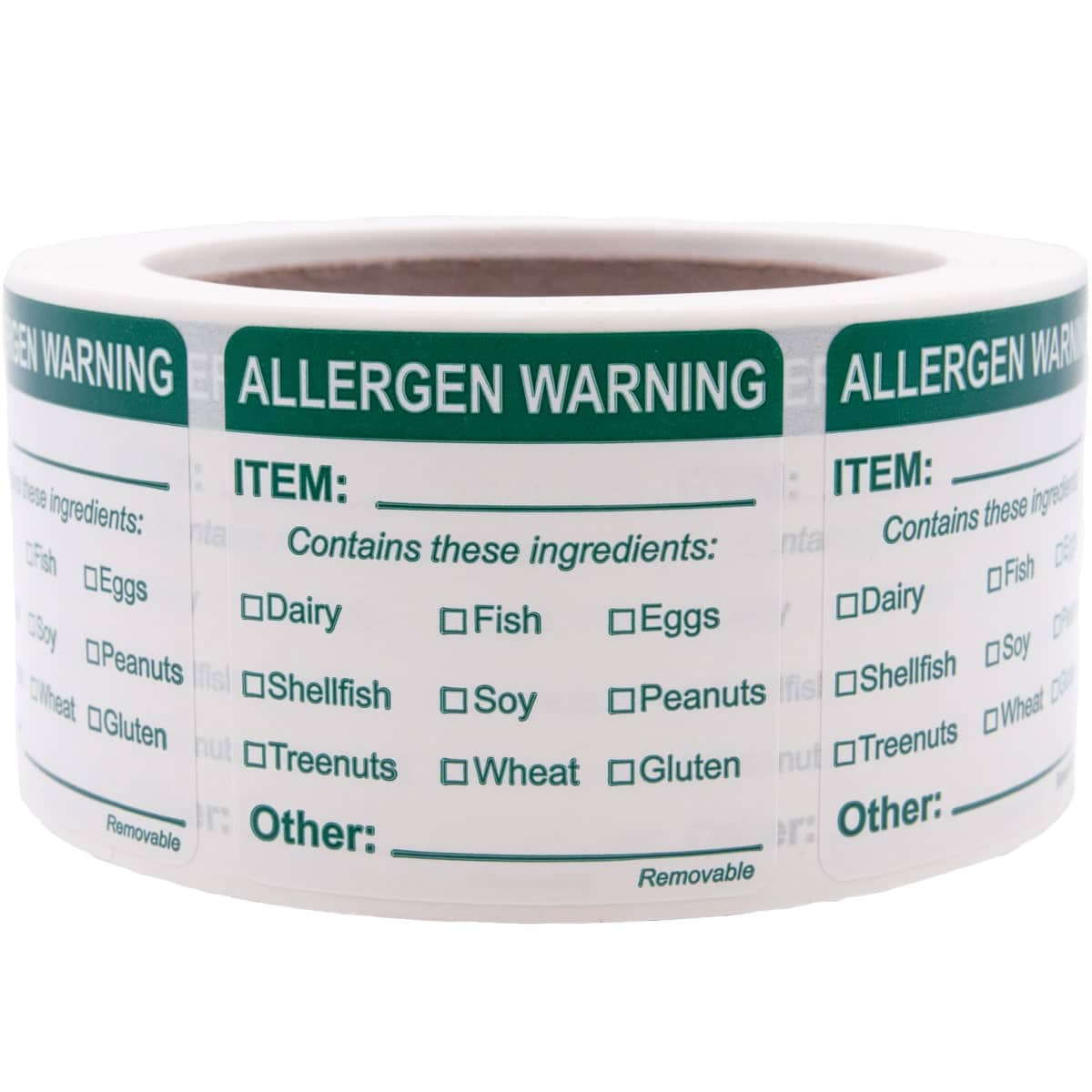 Allergen Food Warning Labels Writable Removable 2 Inch Quantity 500 Allergen Food Warning Labels Writable Removable 2 Inch Quantity 500