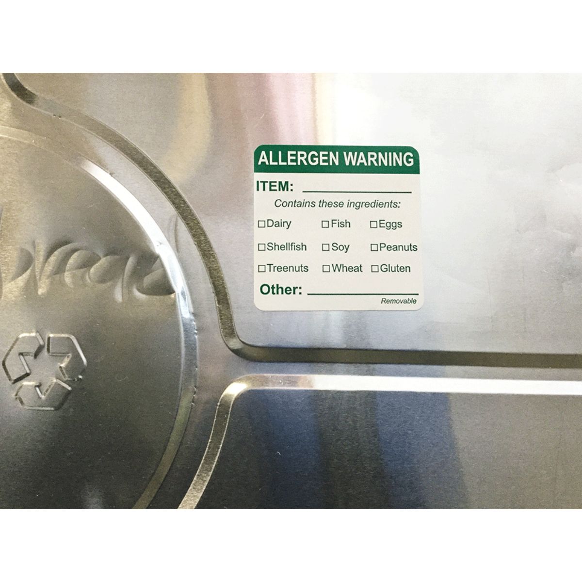 Allergen Food Warning Labels Writable Removable 2 Inch Quantity 500 Allergen Food Warning Labels Writable Removable 2 Inch Quantity 500