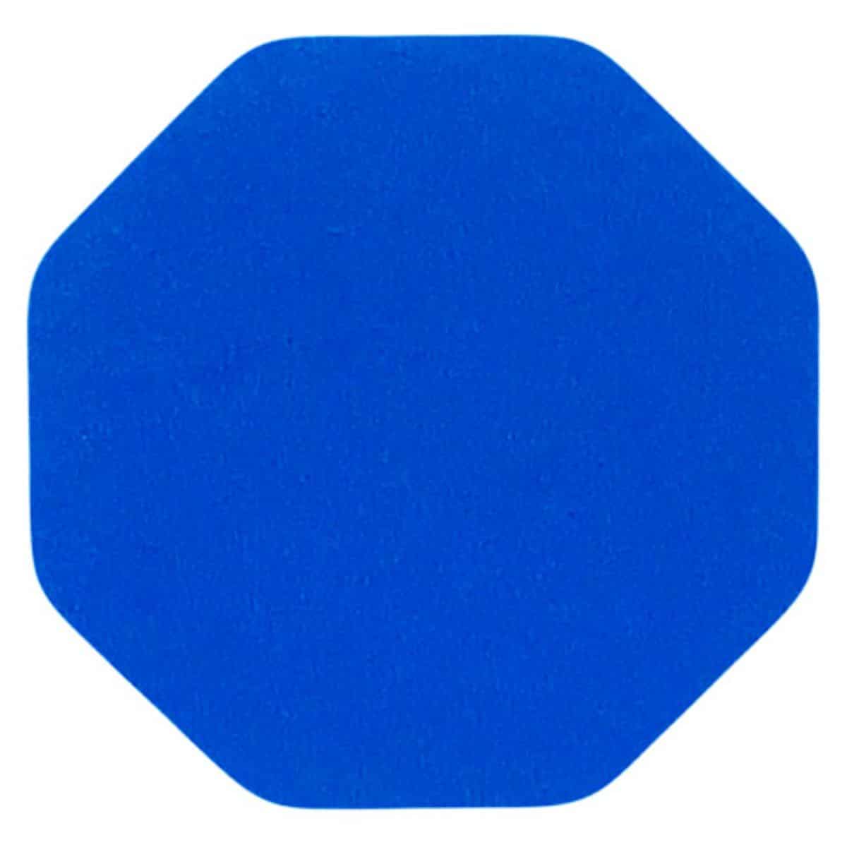 Blue Stickers Removable 1" Octagon QTY 500