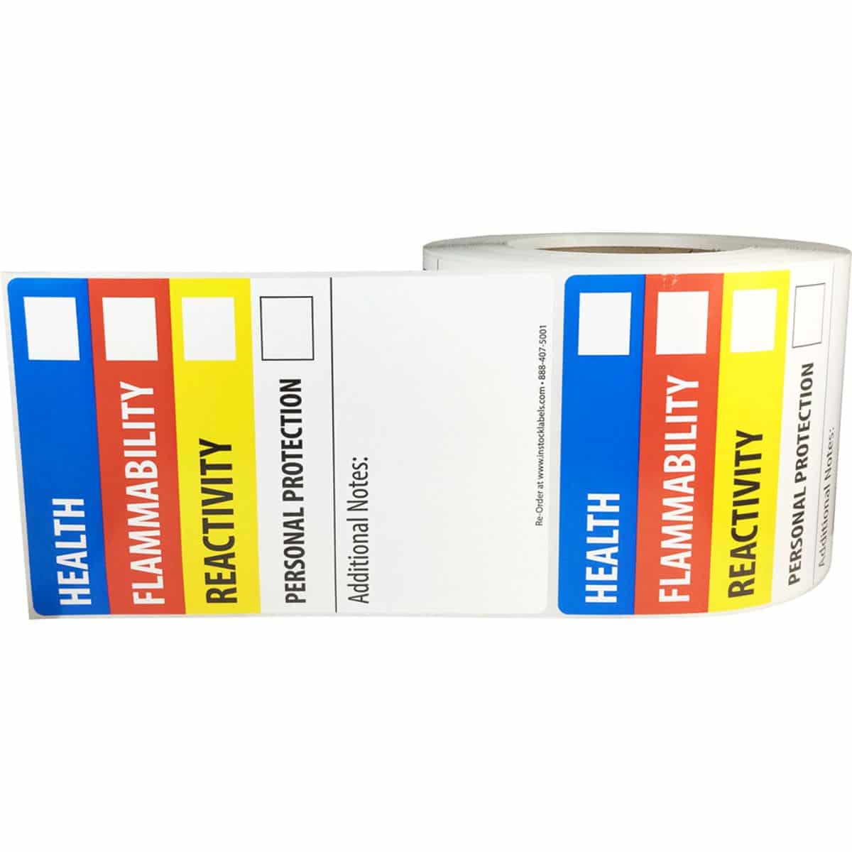 DOT Health Flammability Reactivity Identification Warning Labels Quantity 500