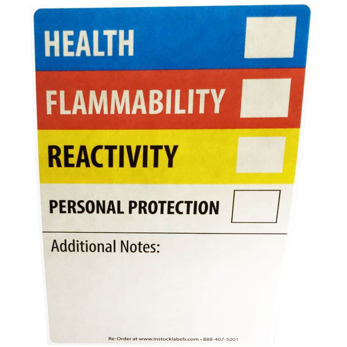 DOT Health Flammability Reactivity Identification Warning Labels Quantity 500