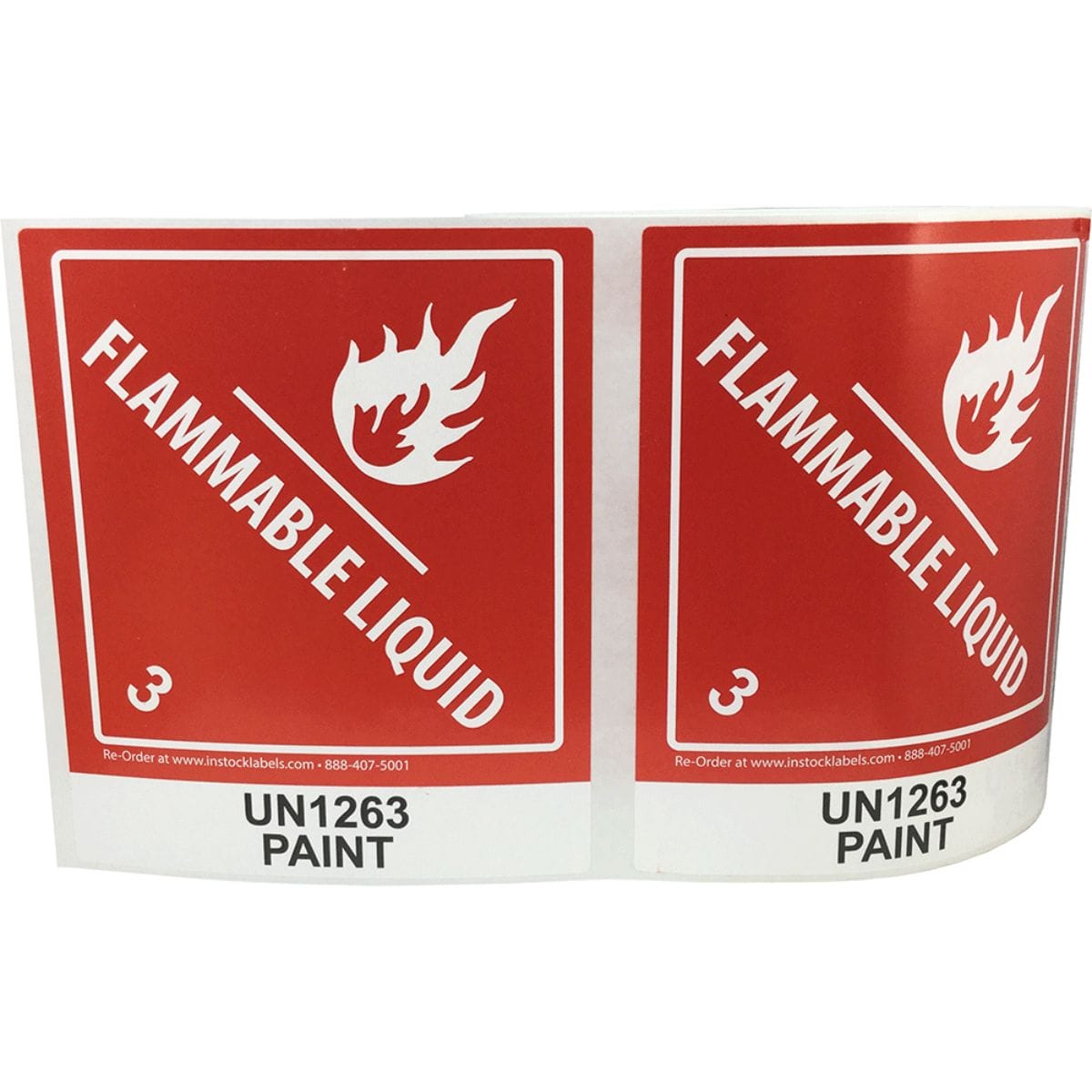UN1263 Labels DOT | Paint Related Materials Flammable Liquid Hazard Class 3 Quantity 500