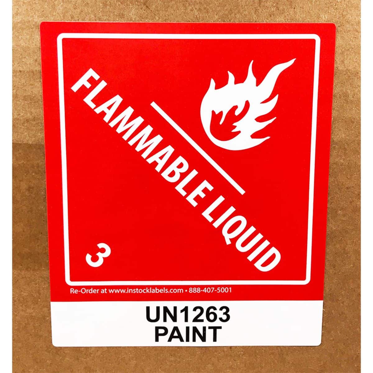 UN1263 Labels DOT | Paint Related Materials Flammable Liquid Hazard Class 3 Quantity 500