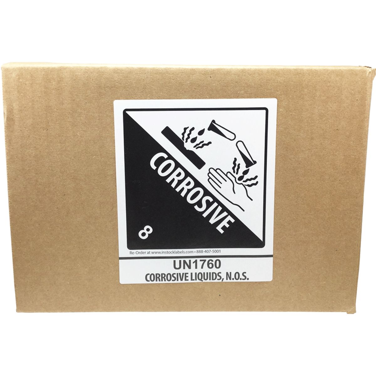 DOT UN1760 Corrosive Liquid Warning Labels Class 8 Quantity 500 DOT UN1760 Corrosive Liquid Warning Labels Class 8 Quantity 500