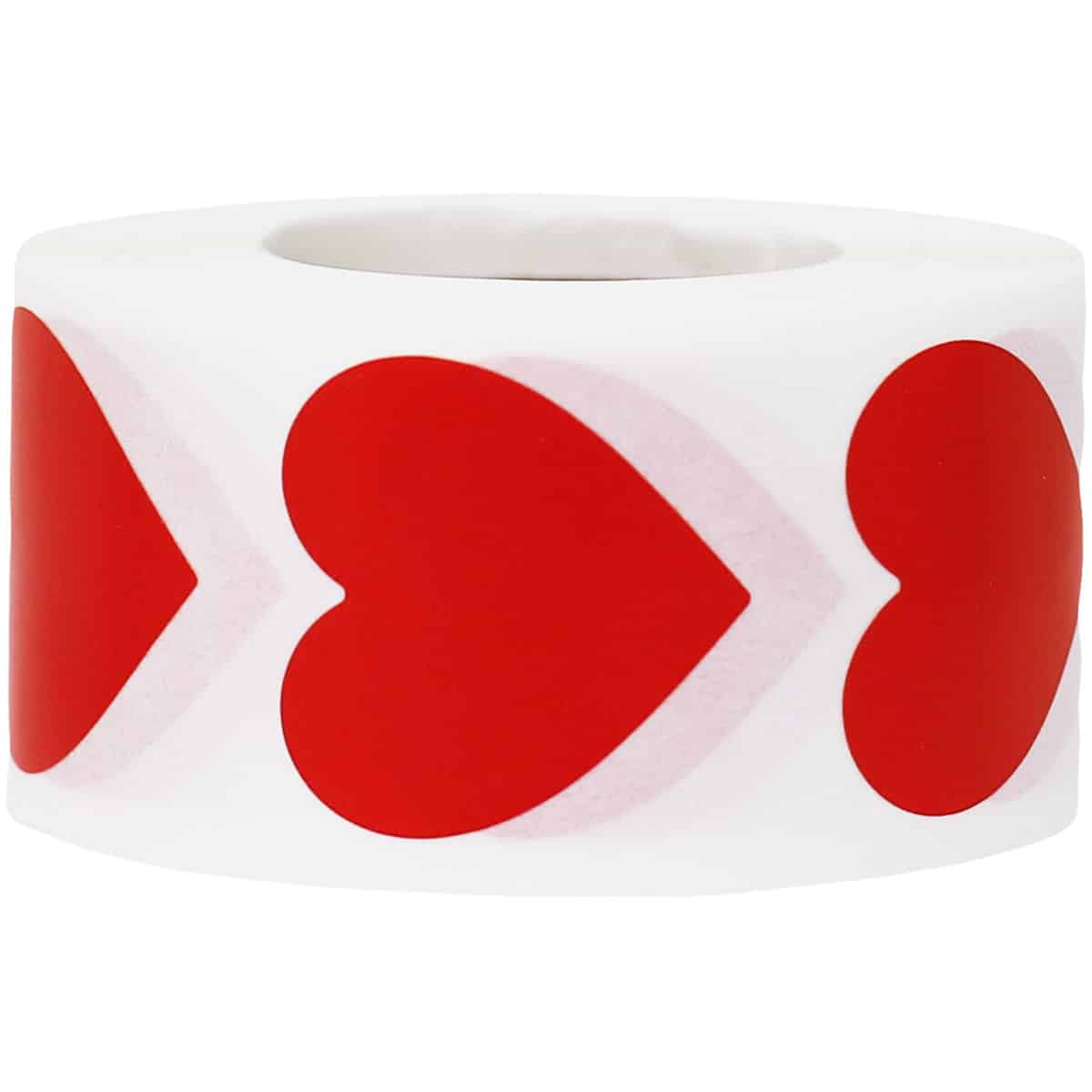 Red Heart Stickers 1" QTY 500