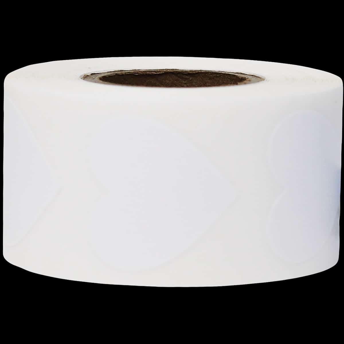 White Heart Stickers 1" QTY 500