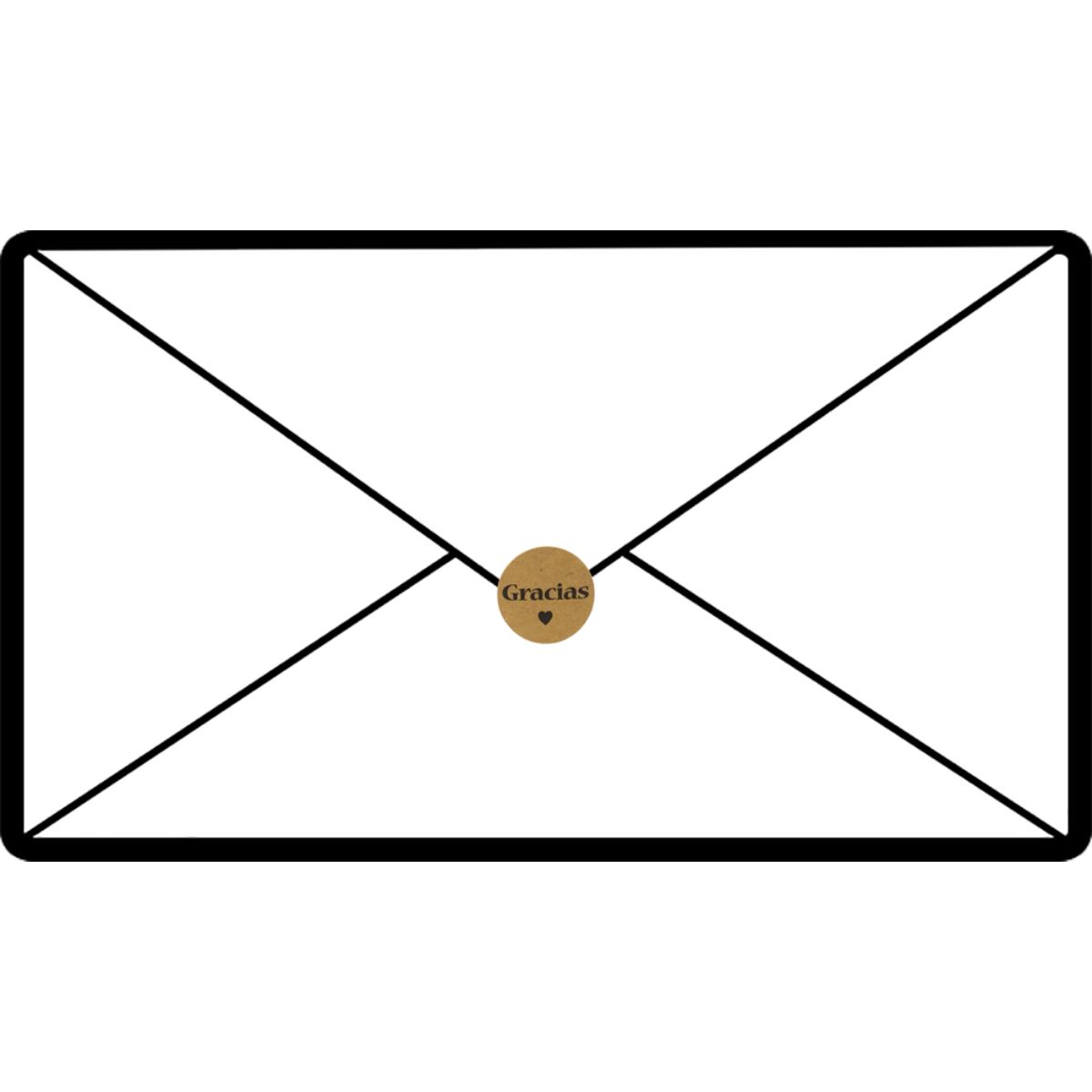 Spanish Gracias Stickers Brown Kraft 1" QTY 500