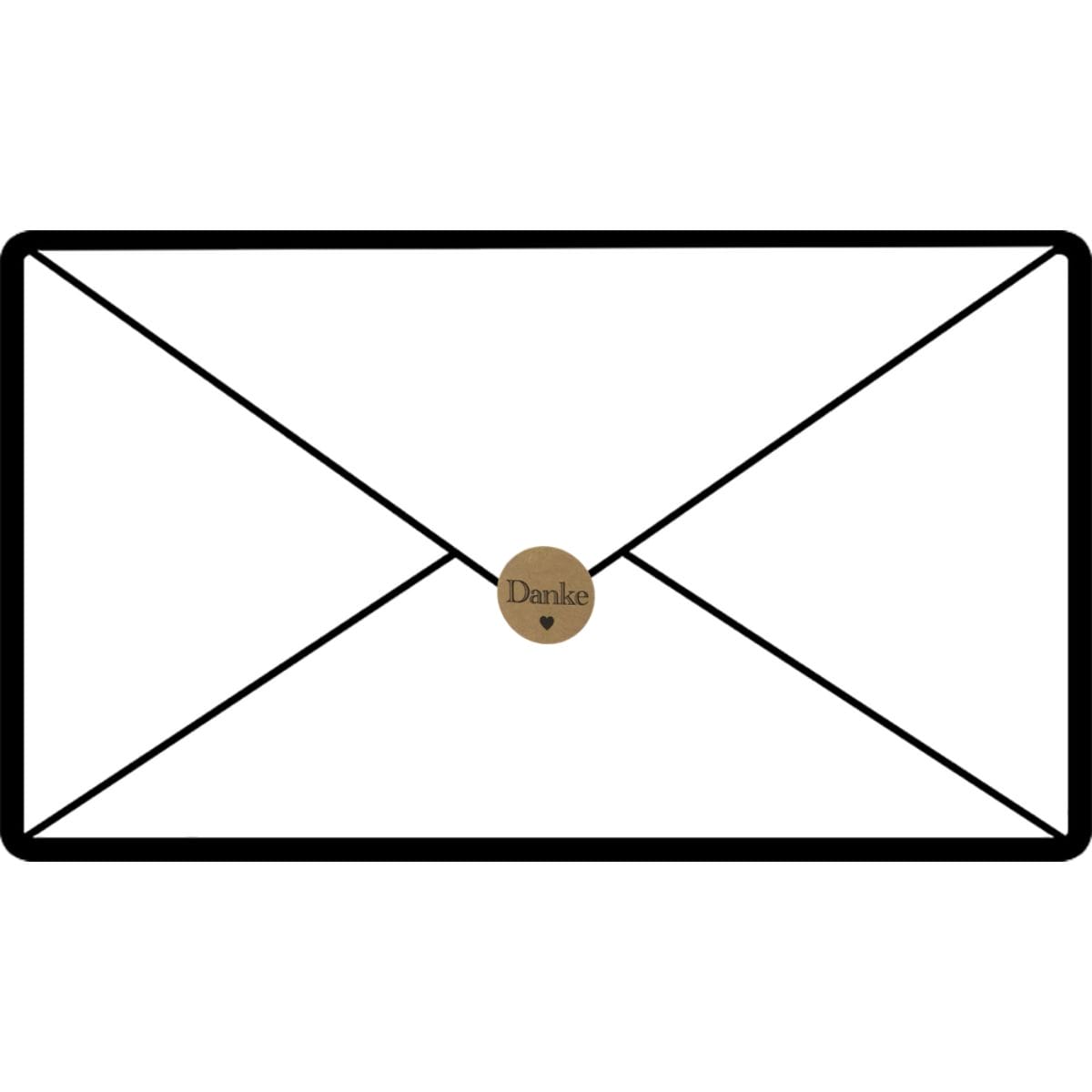 German Danke/Thank You Stickers Brown Kraft 1" QTY 500 German Danke/Thank You Stickers Brown Kraft 1" QTY 500