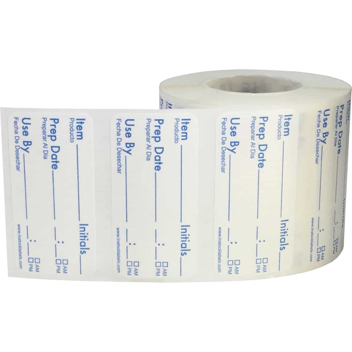 Writable Dissolvable Prep Date Use By Food Rotation Labels QTY 500