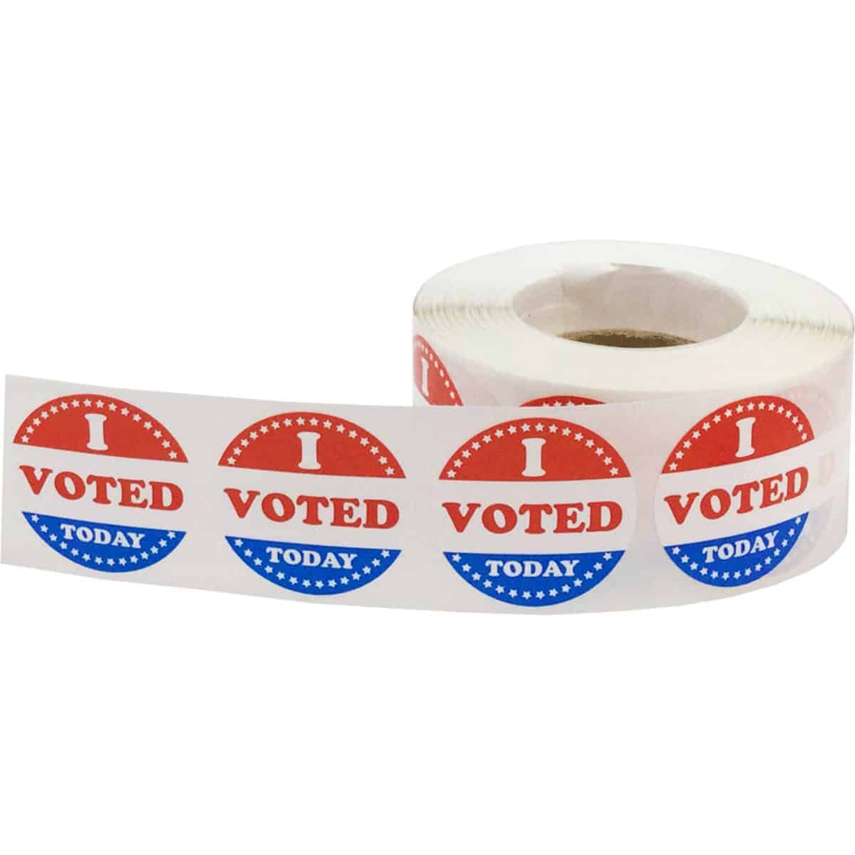 I Voted Today Stickers 1" QTY 500 I Voted Today Stickers 1" QTY 500